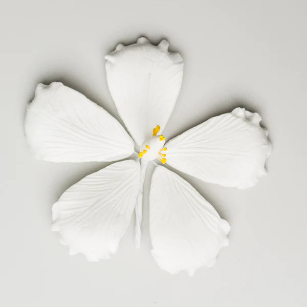 Gum Paste Flowers Medium Hibiscus White*