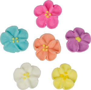 Royal Icing Toppers Small Wild Rose Wild Rose 6 PCS Asst.