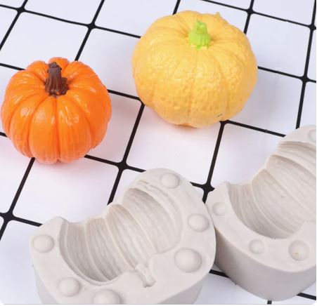Silicone Mold 3D Pumpkin 2 Piece Mold