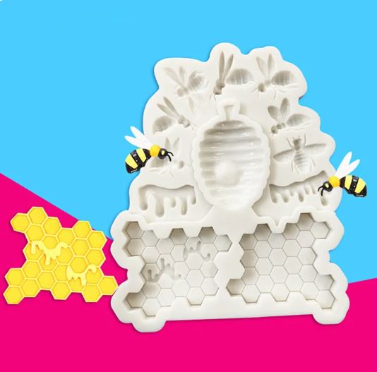 Silicone Mold Honeycomb and Bees*