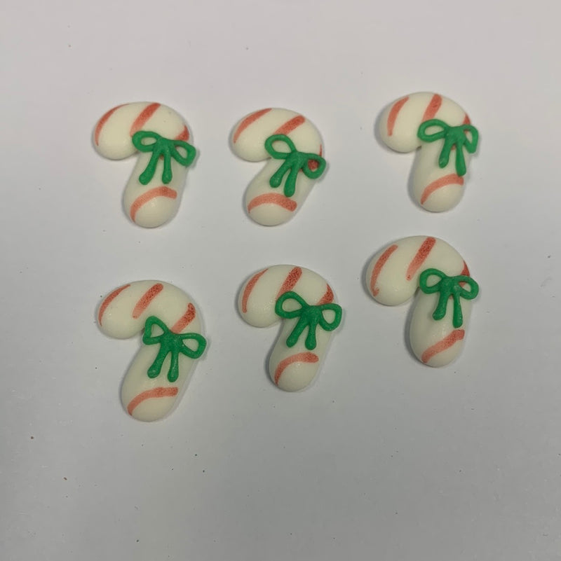 Royal Icing Mini Candy Cane 6pcs