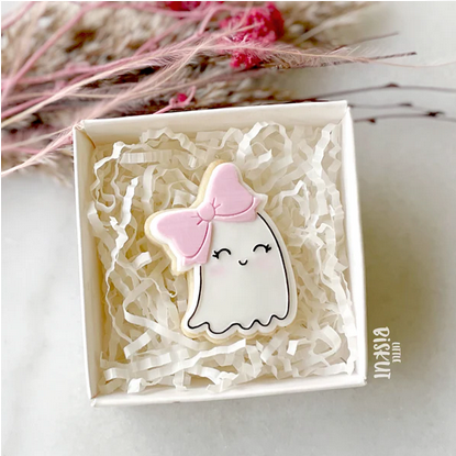 Little Biskut Mini Ghost with Bow Cutter & Debosser
