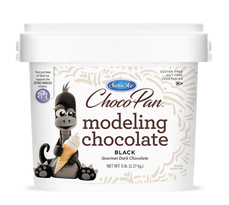 Satin Ice Choco Pan Modeling Chocolate Black 5lb