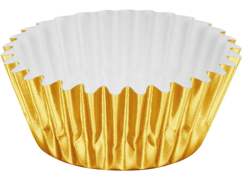 Mini Gold Foil Cupcake Liners 100 Count*