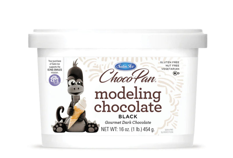 Satin Ice Choco Pan Modeling Chocolate Black