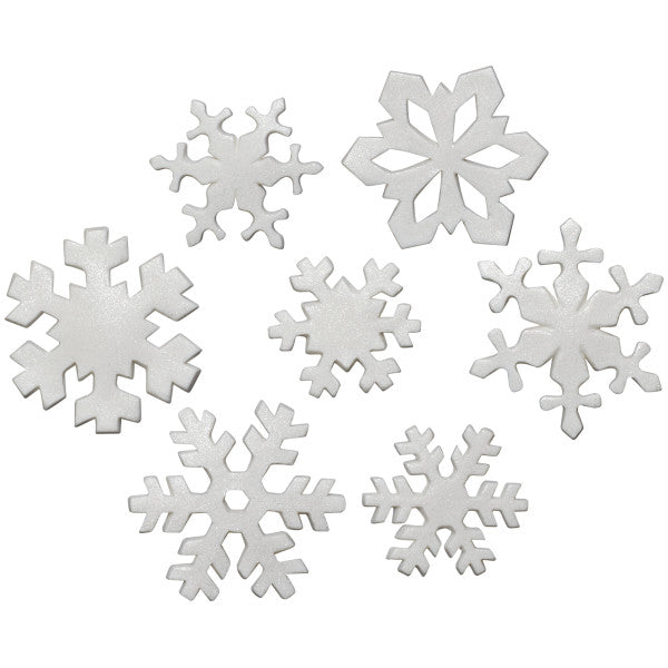 Gumpaste Snowflakes Layon 4 Pcs