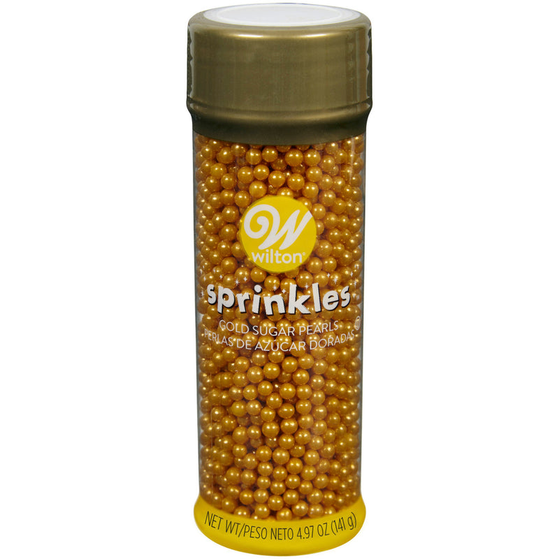 Wilton Metallic Gold Sugar Pearl Sprinkles, 4.97 oz.*