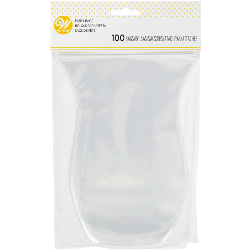 Wilton Clear Shaped Treat Bags with Ties 100ct*
