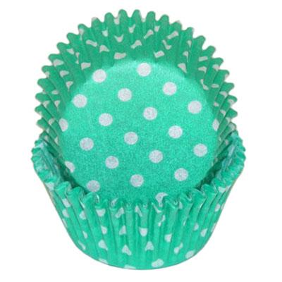 Green Polka Dot Standard Cupcake Liners 25 Count*