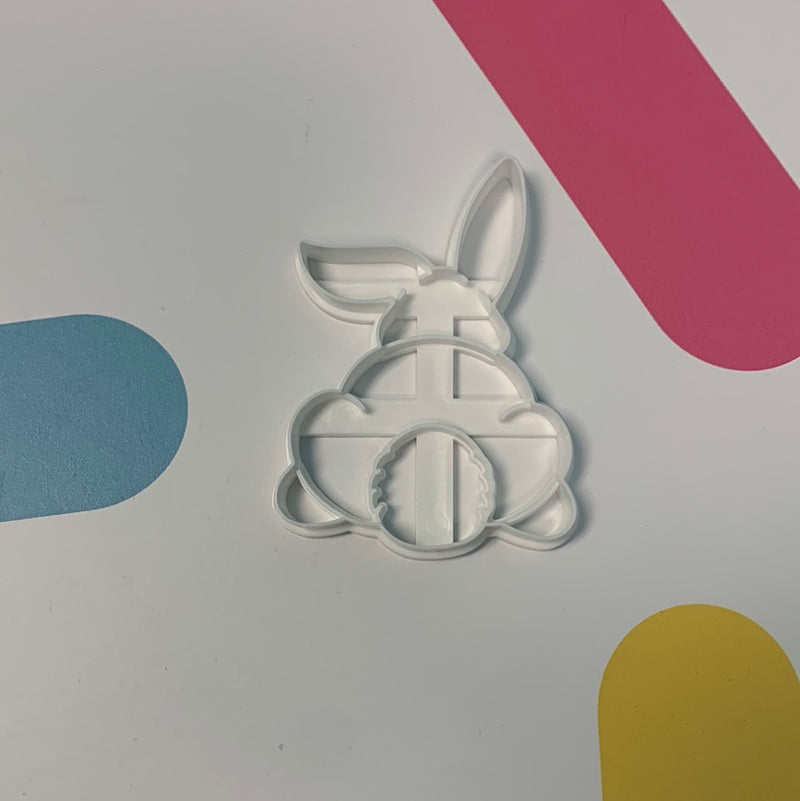 Plastic Cookie Cutter Bunny Back Facing Cookie Cutter