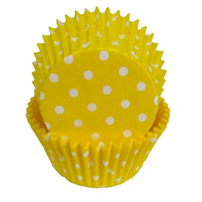 Yellow Polka Dot Standard Cupcake Liners 30 Count*