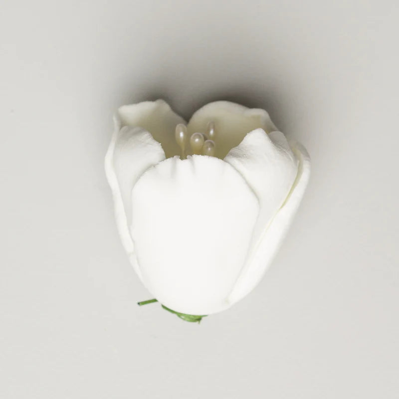 1" Tulip - White*