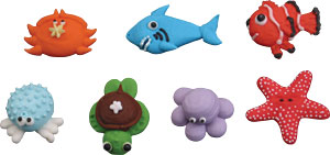 Royal Icing Toppers Assorted Large Sea Creatures 1pcs
