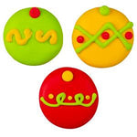 Royal Icing Christmas Ornaments Assortment 3pcs