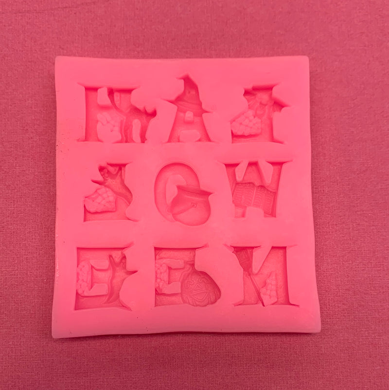 Silicone Mold Halloween Letters
