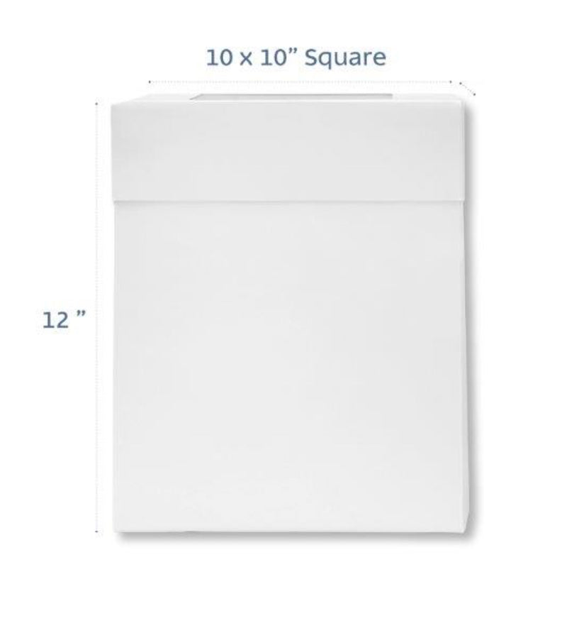 Loyal 10” x 10 x 12" White Window Box
