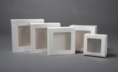 19"x 14"x 4" White Cake Box w/Window