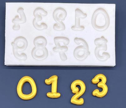 Silicone Mold Number School Font