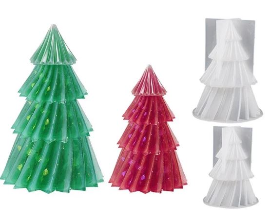 Silicone Mold 3D Christmas Tree 3.6" Tall
