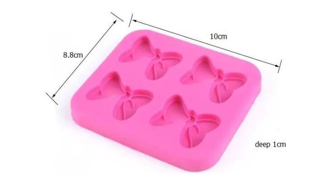 Silicone Mold Minnie Mouse Bows 4pcs*