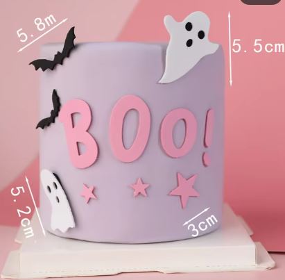 BOO Ghost and Bat's Cake Decorations