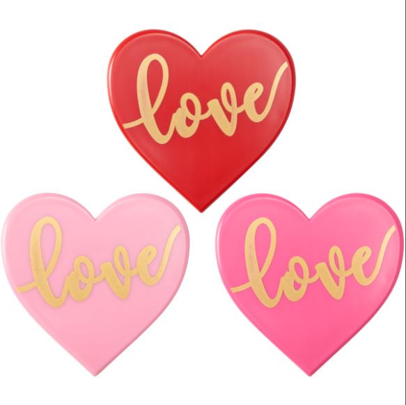 Love Acrylic Layon Heart Topper 1pcs