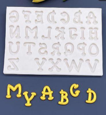 Silicone Mold Upper Case School Font