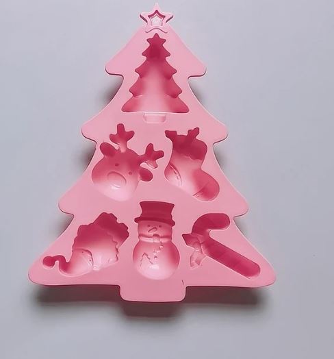 Silicone Mold Christmas Asst. 6pcs