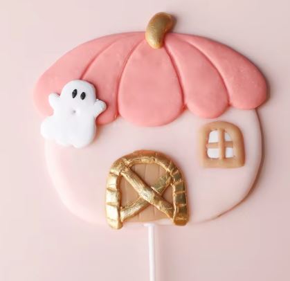 Cute Pumpkin House with Ghost Topper