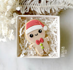 Little Biskut Gingerbread Man with Santa Hat Cutter & Debosser