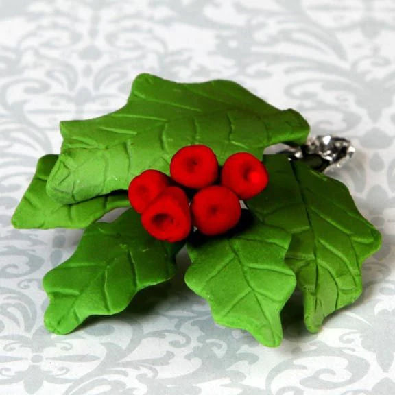 Gum Paste Flowers Holly with Berries*