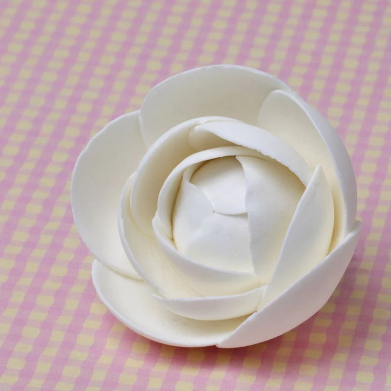 Gum Paste Flowers Small Glam Rose White*