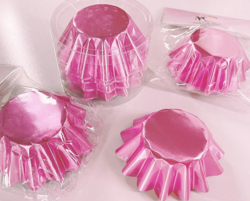 More Pink Foil Cuppies 24 Pack