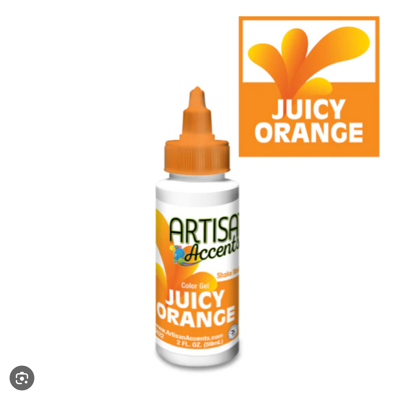 CakeCraft Juicy Orange Artisan Accents Gel Color