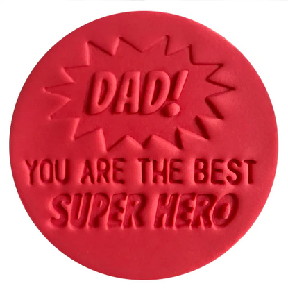 Little Biskut Embosser DAD! You are the Best Super Hero