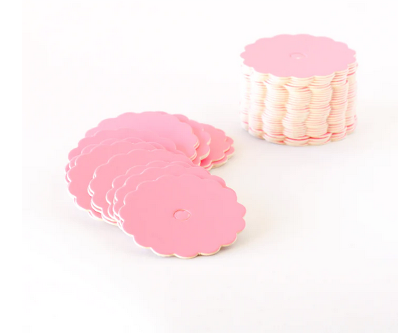 Pink Scalloped Cake Pop Boards- 50 Pack