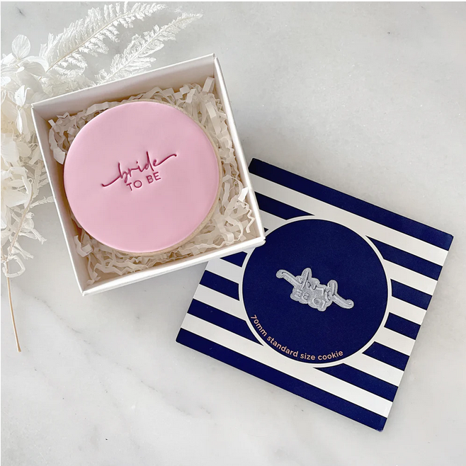 Little Biskut Bride To Be Tiny Text Stamp
