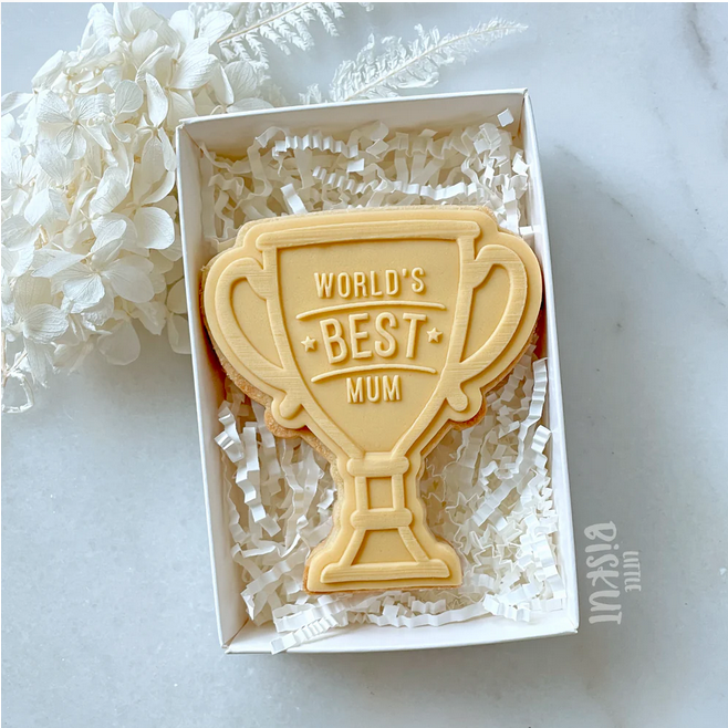 Little Biskut Trophy Best Mom/Dad Cutter & Debosser Set
