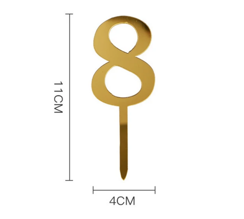 Acrylic Gold Number Cake Topper