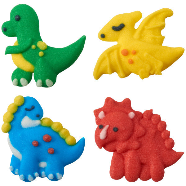 Royal Icing Toppers Dinosaurs 4pcs