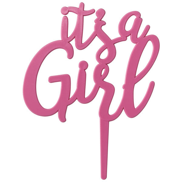 It's a Girl Cake Topper Pink