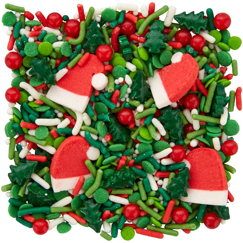 Wilton Santa Hat and Green Tree Christmas Sprinkle Mix, 3.8 oz