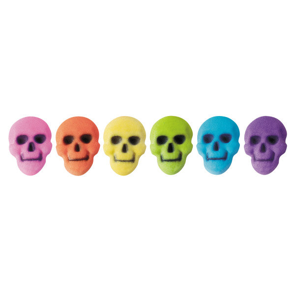 Dec On Neon Rainbow Skull 6pcs