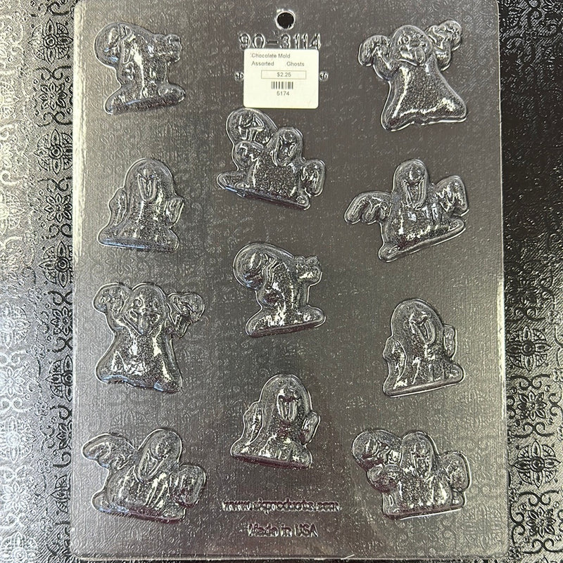 Chocolate Mold Assorted Ghosts