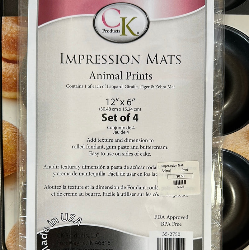 Animal Print Impression Mat Set of 4*