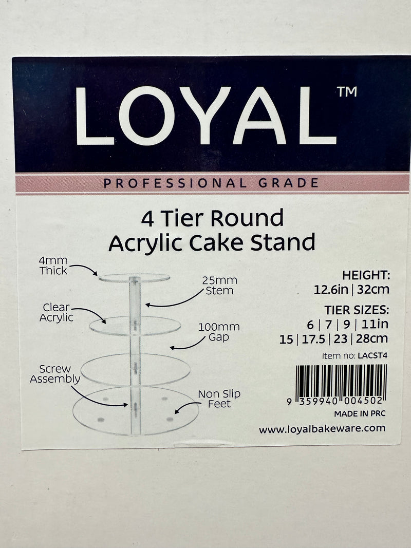 Acrylic Cake Stand 4 Tier