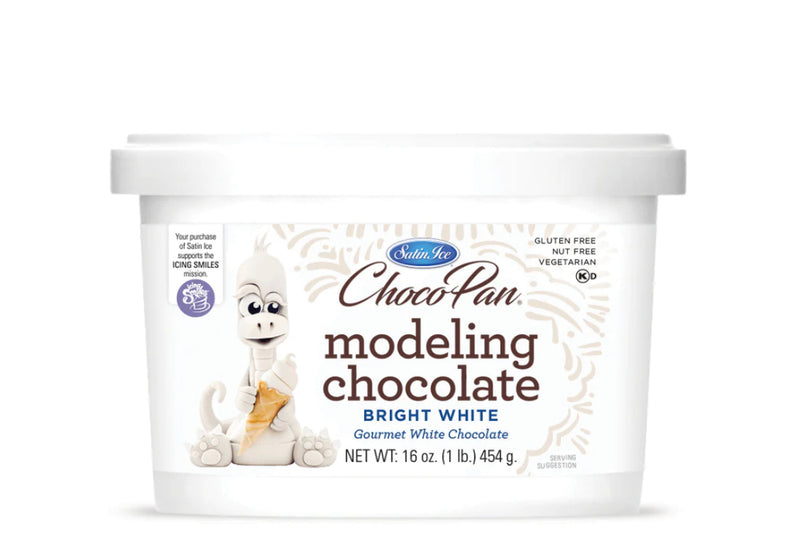 Satin Ice Choco Pan Modeling Chocolate Bright White
