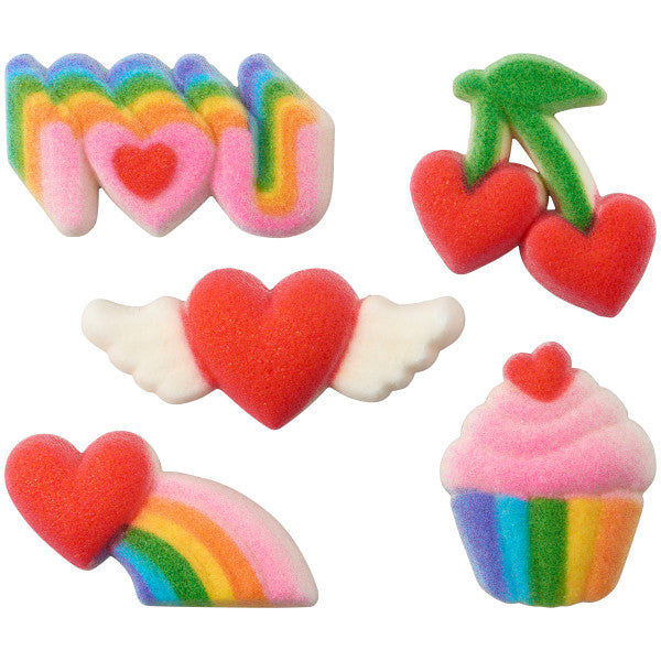 Dec On Rainbow Party Valentine Rainbow 5pcs