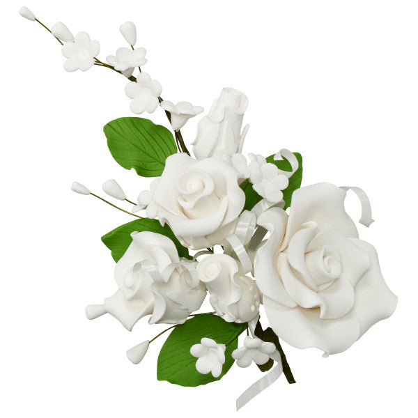 White Rose Bouquet Gum Paste Sprays*