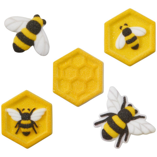 Dec On Bumble Bees with Honey Comb 5 PCS